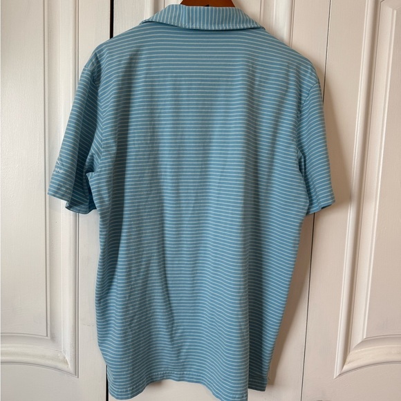 Peter Millar Blue Striped Men's San Luis Obispo Coutry Club Polo Shirt Size L - Picture 6 of 6